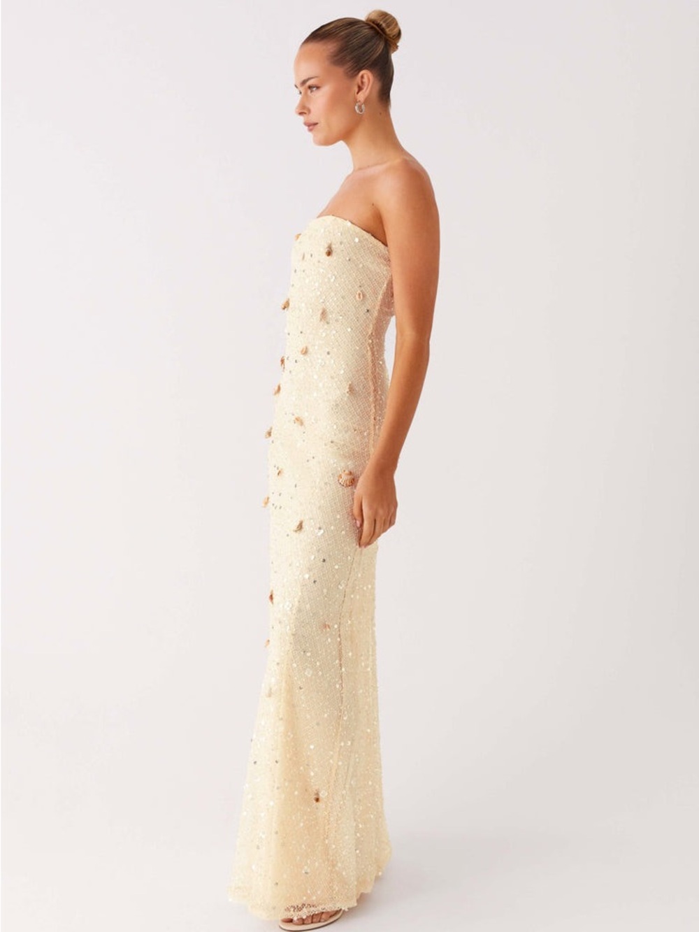 Peppermayo Cream Sequin-Embellished Maxi Dress - Picture 2 of 3